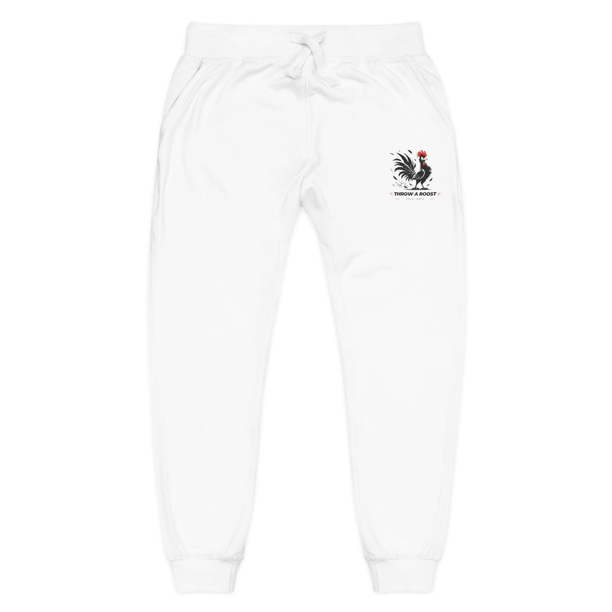 Embroidered Rooster Fleece Sweatpants — Cozy Casual Loungewear