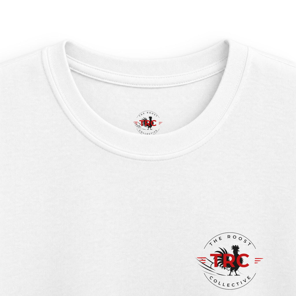 Kids Tee – 'Excel Hard or Go Home' Rooster Motivational Graphic