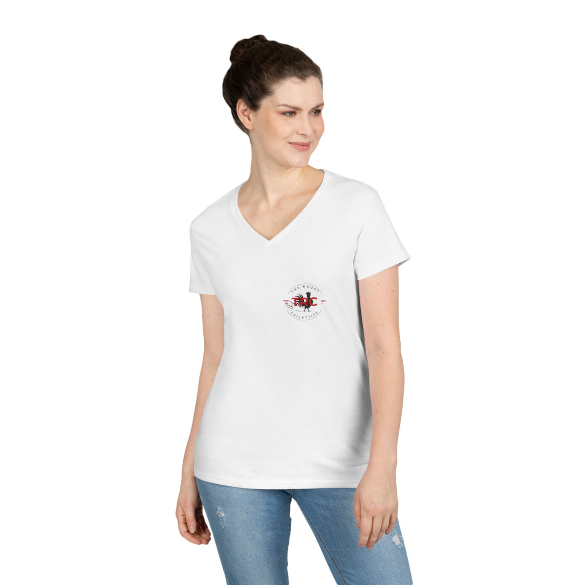 Women's V-Neck T-Shirt - Retro Muscle Car Sunset Graphic
