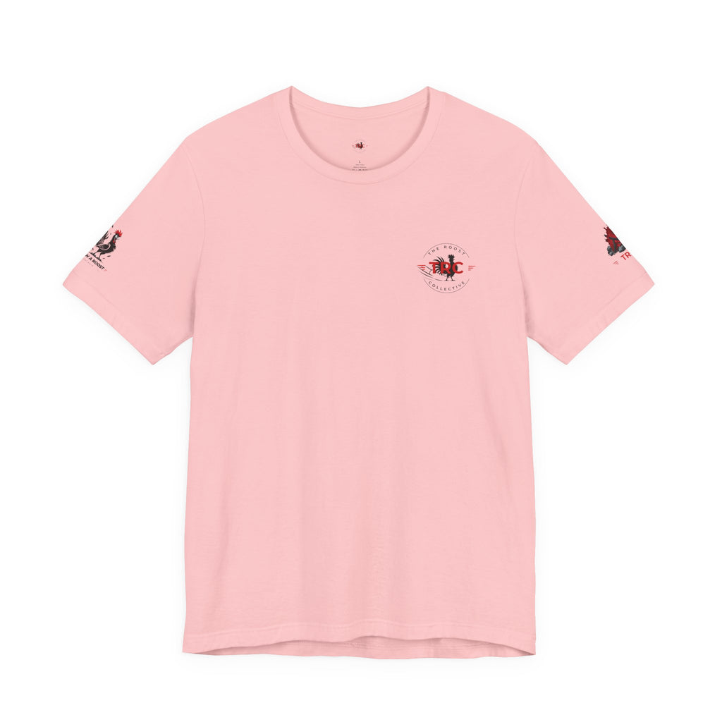 Camping Crew Graphic Tee — "Roosted Happy, Relax Easy" Outdoor Family T-Shirt