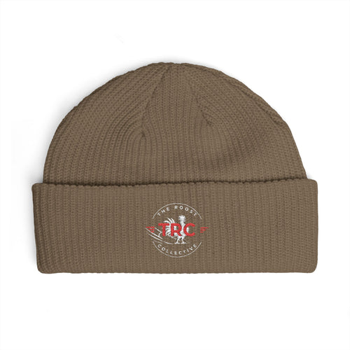 Embroidered Tactical Cuff Beanie — Rustic PRC Logo Knit Hat