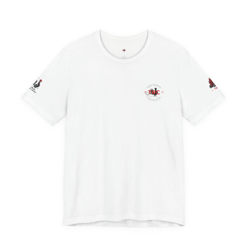 Camping Crew Graphic Tee — "Roosted Happy, Relax Easy" Outdoor Family T-Shirt