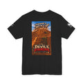 Devil Staircase Mountain Bike Tee — "Throwing a Roost" MTB Graphic Shirt