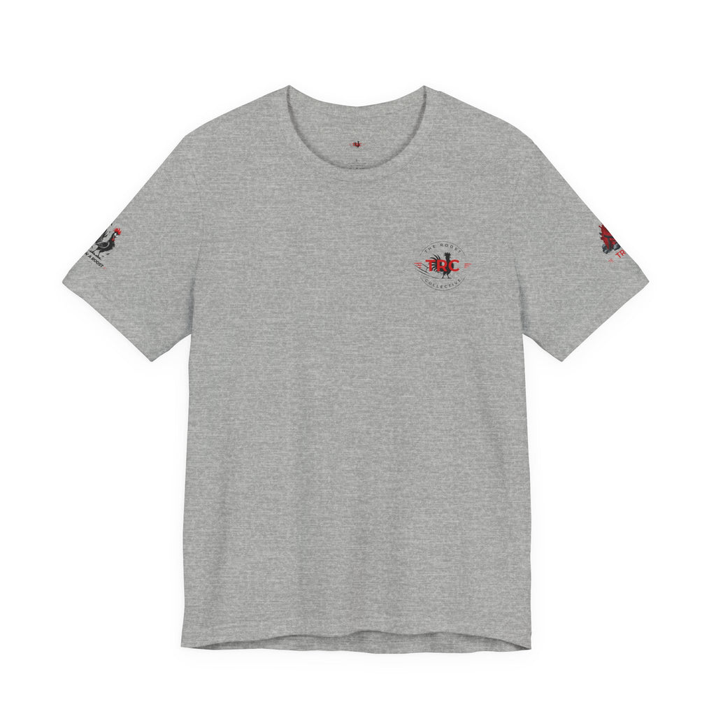Camping Crew Graphic Tee — "Roosted Happy, Relax Easy" Outdoor Family T-Shirt