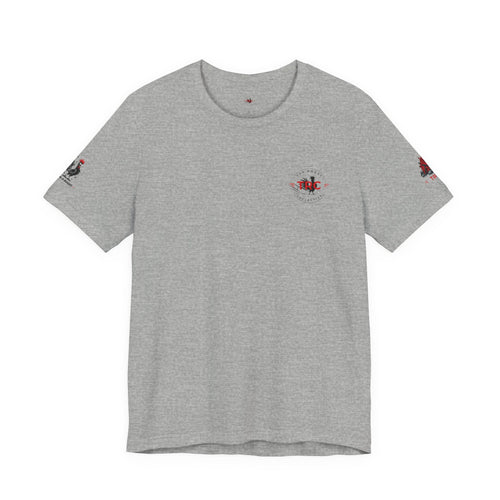 Camping Crew Graphic Tee — "Roosted Happy, Relax Easy" Outdoor Family T-Shirt