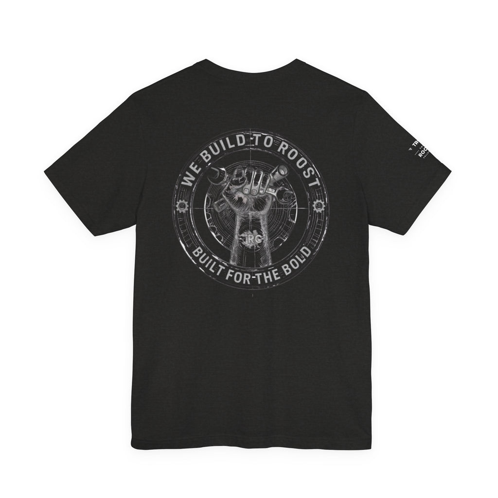 Roost Racing Tee — "We Build to Roost, Built for the Bold" Graphic T-Shirt