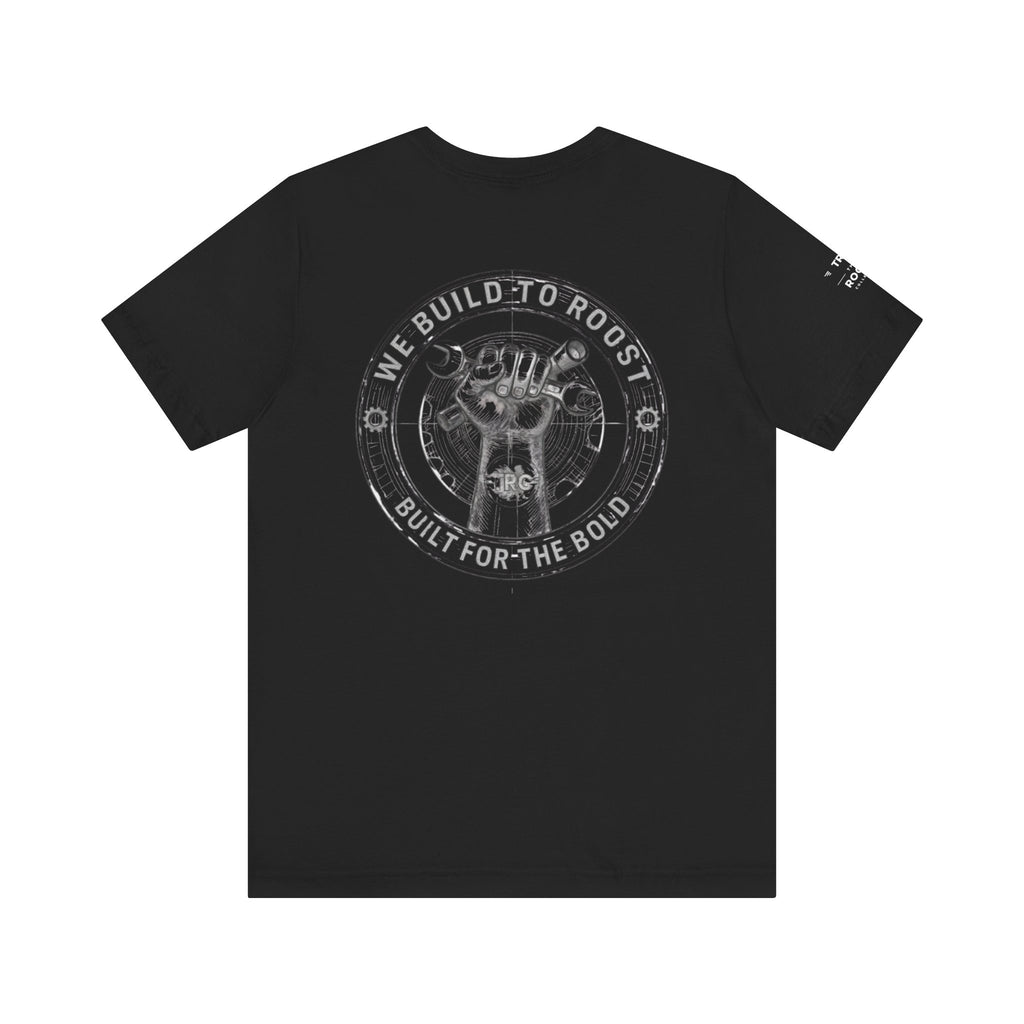 Roost Racing Tee — "We Build to Roost, Built for the Bold" Graphic T-Shirt