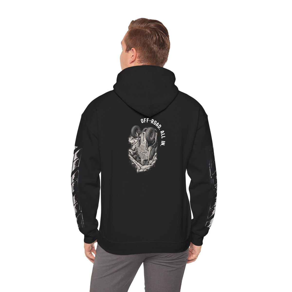 Roost Collective 'Mud Roost Crew' Graphic Hoodie — Black Pullover with Sleeve Art