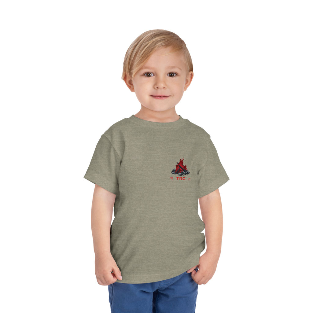Toddler Tee — Family Camping Campfire Silhouette | Outdoor Adventure Kids Shirt
