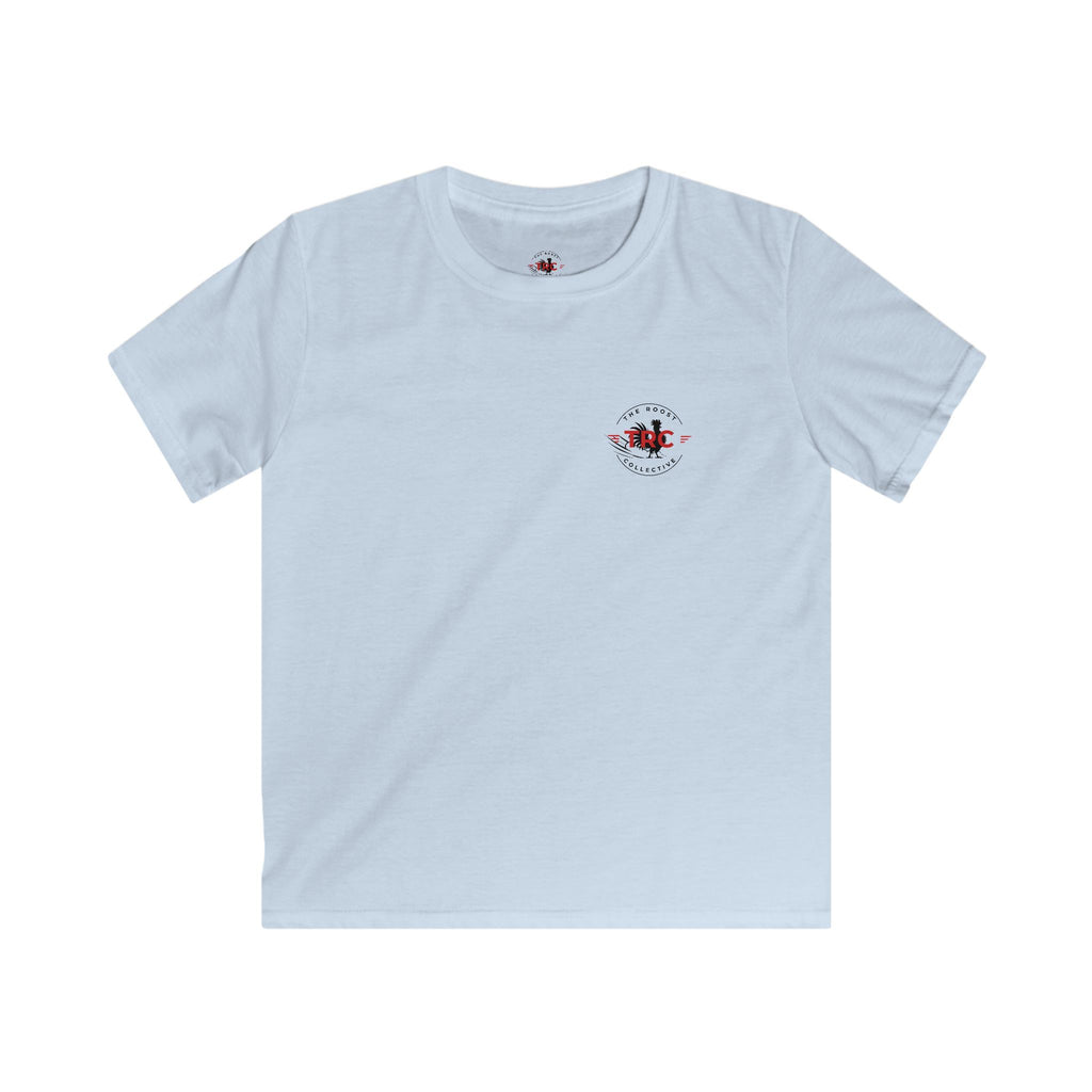 Kids Tee – 'Excel Hard or Go Home' Rooster Motivational Graphic