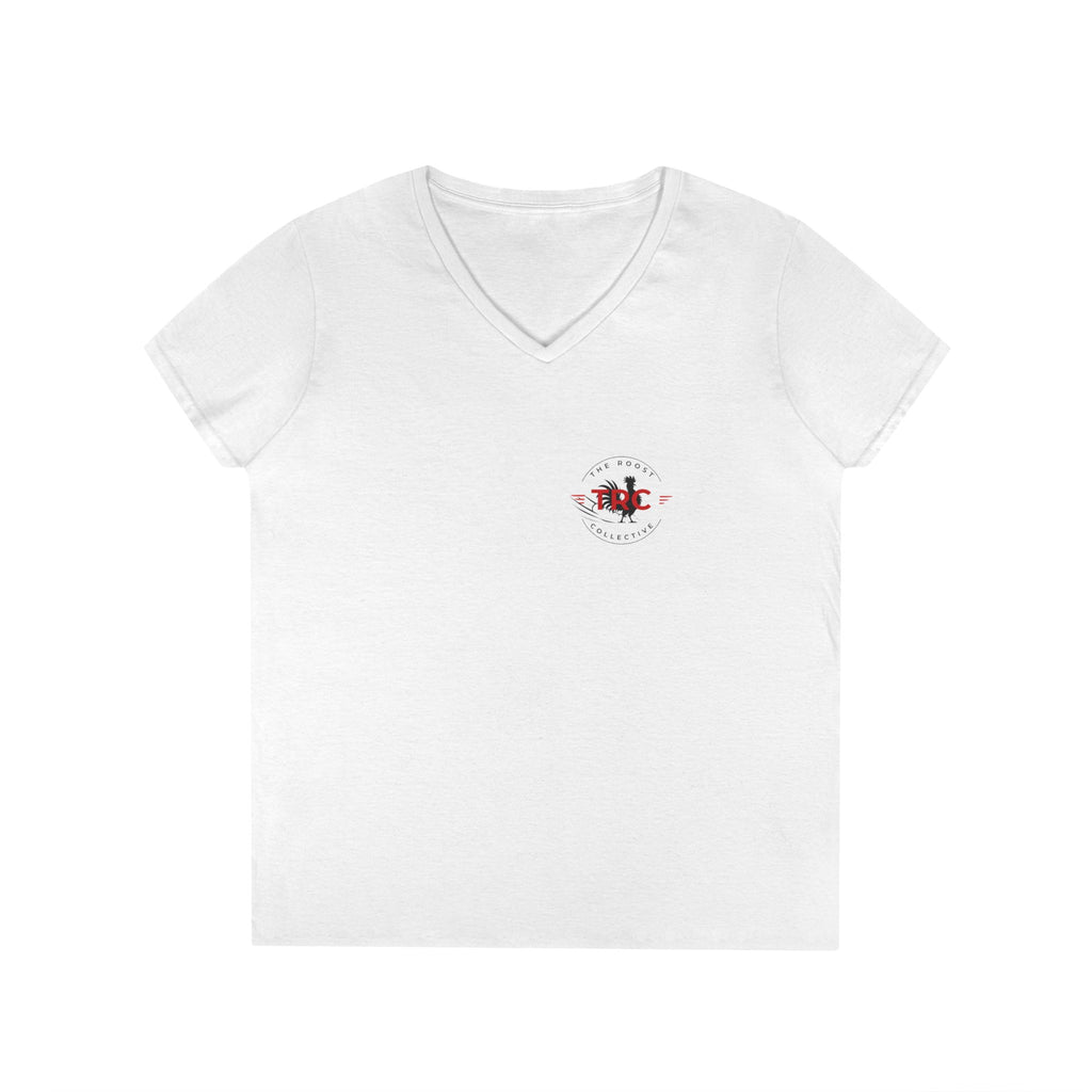 Women's V-Neck T-Shirt - Retro Muscle Car Sunset Graphic
