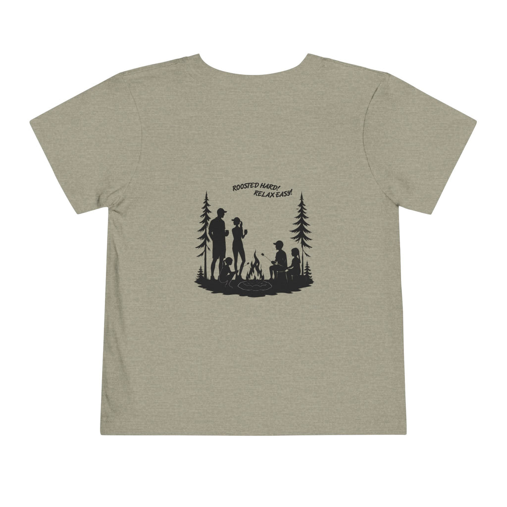 Toddler Tee — Family Camping Campfire Silhouette | Outdoor Adventure Kids Shirt