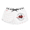 Rooster Graphic Women's Casual Shorts — "Throw a Roost" All-Over Print