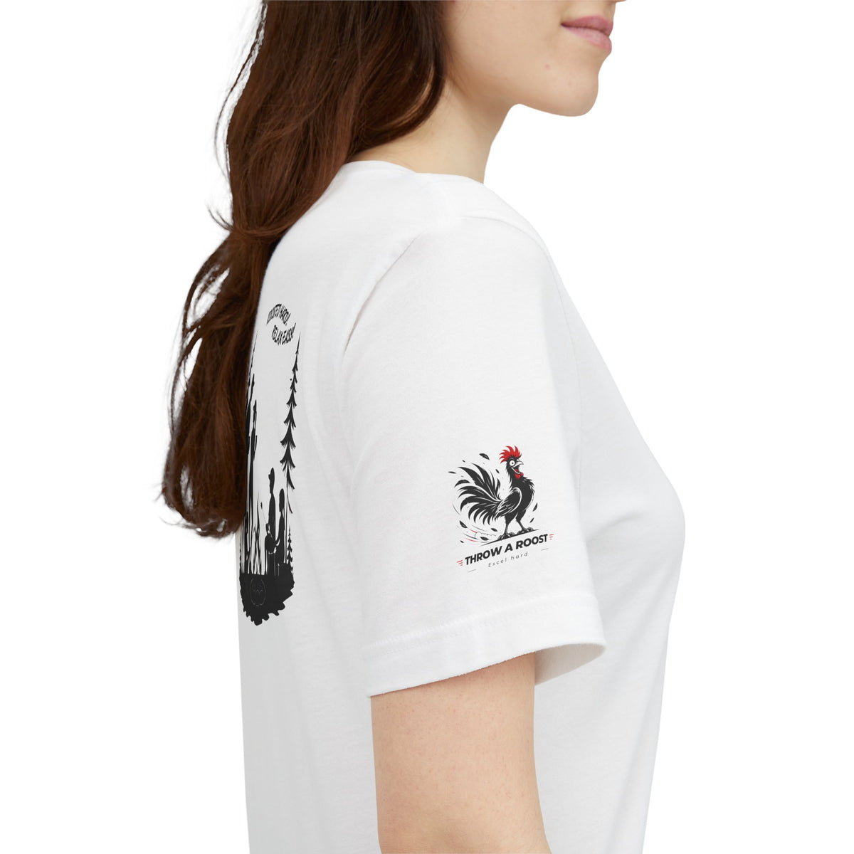 Camping Crew Graphic Tee — "Roosted Happy, Relax Easy" Outdoor Family T-Shirt