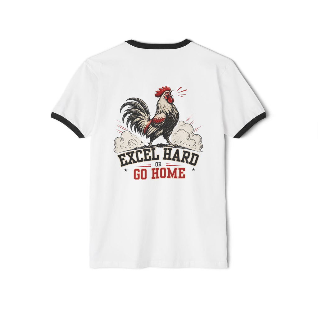 Rooster 'Excel Hard or Go Home' Ringer T-Shirt