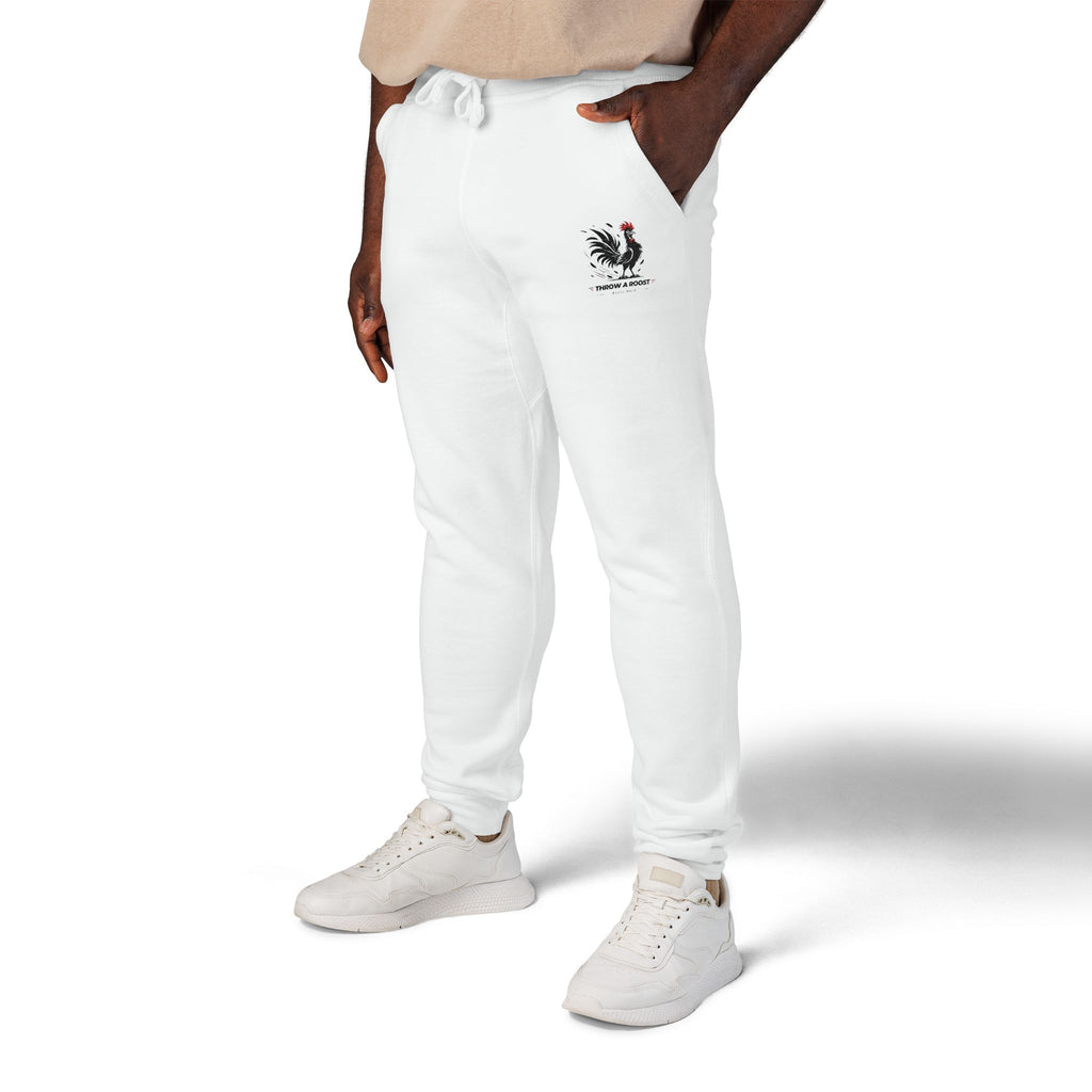 Embroidered Rooster Fleece Sweatpants — Cozy Casual Loungewear