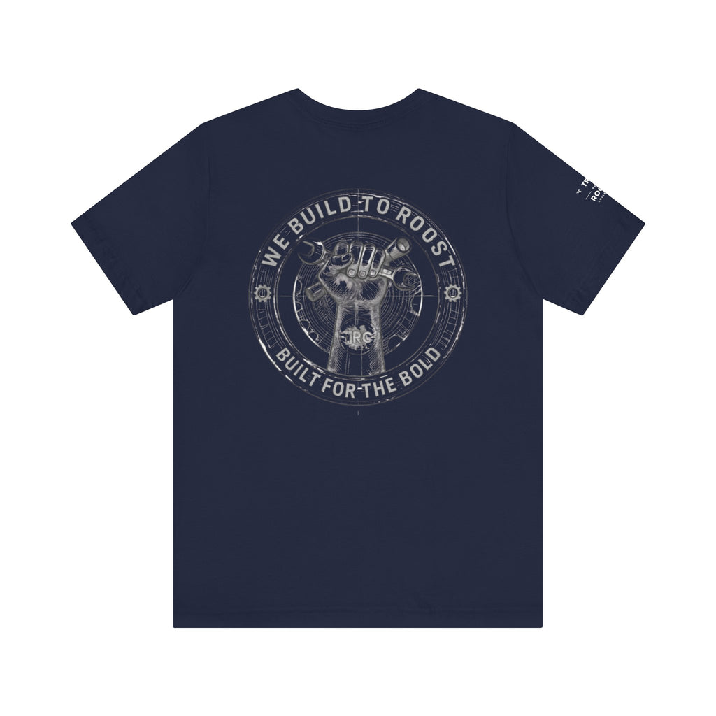 Roost Racing Tee — "We Build to Roost, Built for the Bold" Graphic T-Shirt
