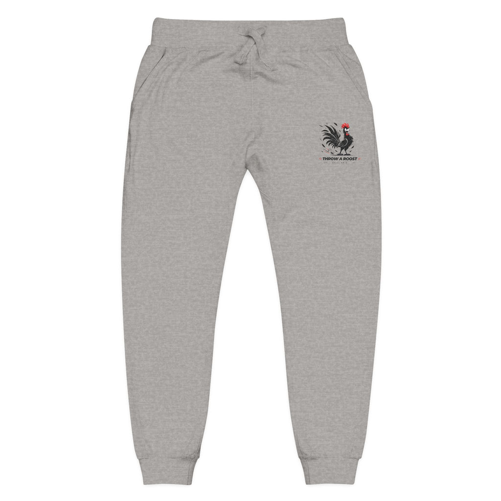 Embroidered Rooster Fleece Sweatpants — Cozy Casual Loungewear