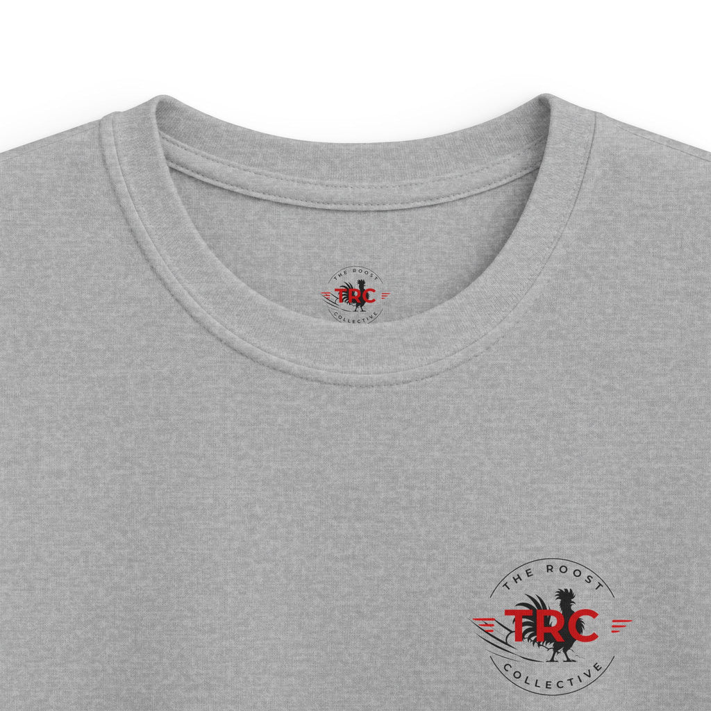 Kids Tee – 'Excel Hard or Go Home' Rooster Motivational Graphic