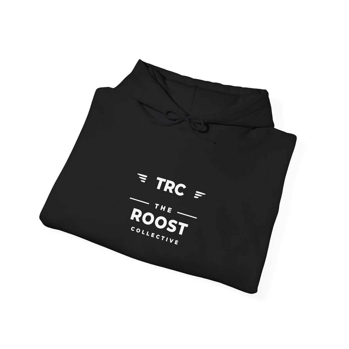Roost Collective 'Mud Roost Crew' Graphic Hoodie — Black Pullover with Sleeve Art