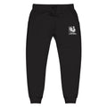 Embroidered Lion Crest Sweatpants — Navy Fleece Joggers