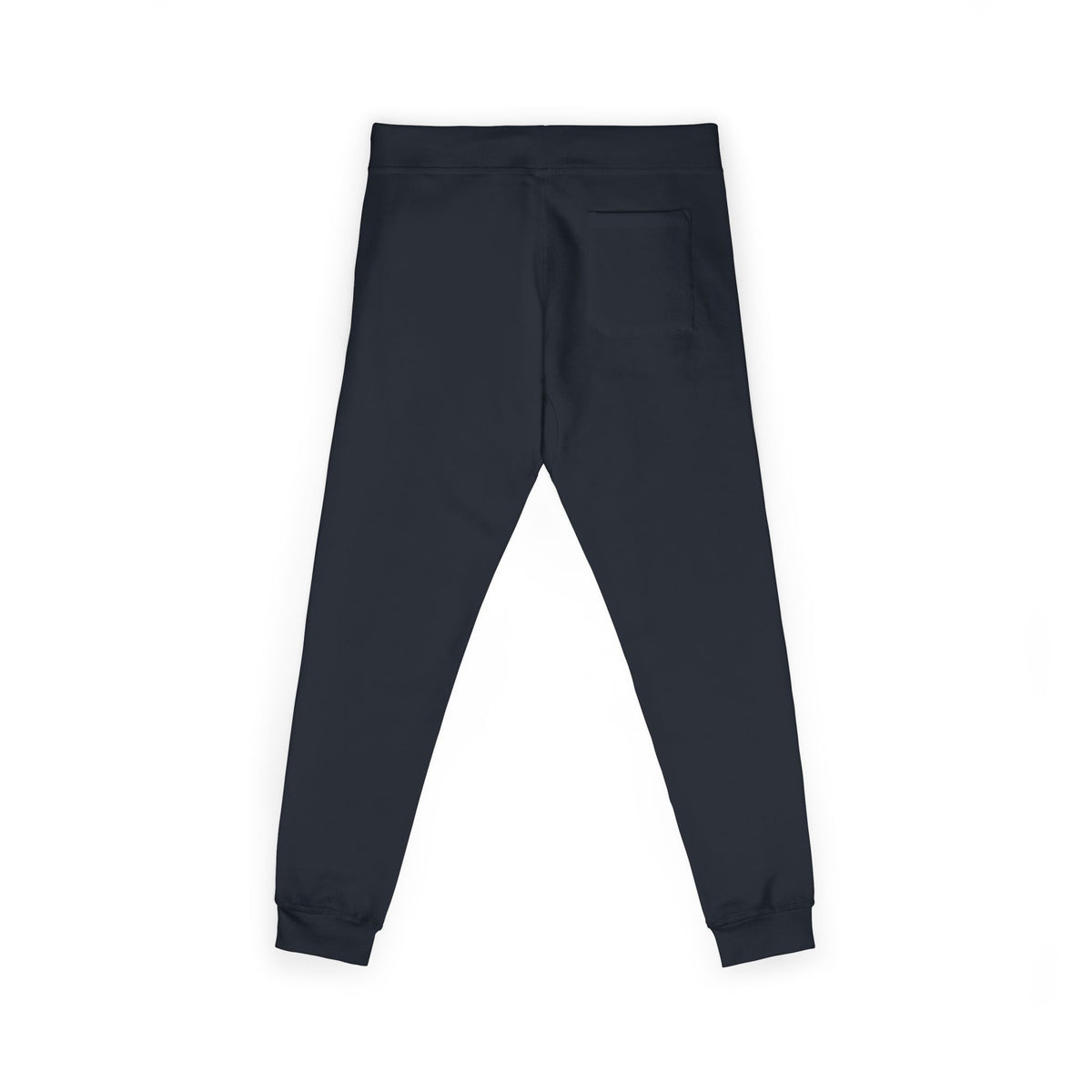Embroidered Lion Crest Sweatpants — Navy Fleece Joggers